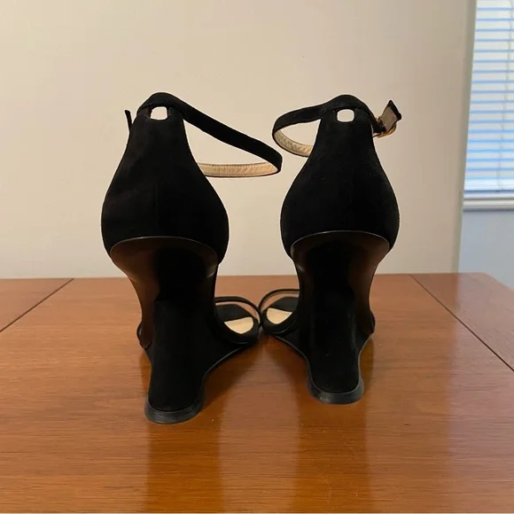 Stuart Weitzman Nudistrebel Sculptural Heel in Black Suede - Size 8 - Picture 5 of 11